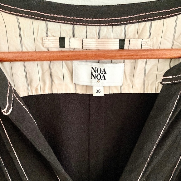 Anthropologie x Noa Noa Mini Dress Boho Relaxed fit Black Viscose Airy S - Picture 5 of 12